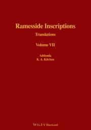 Tapa de Ramesside Inscriptions, Addenda to I - VI