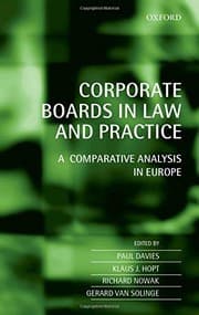 Tapa de Corporate Boards in European Law