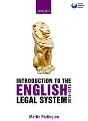 Tapa de Introduction to the English Legal System 2014-2015
