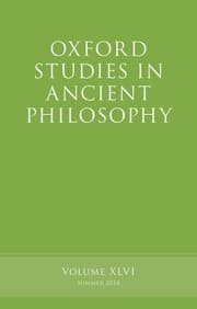 Tapa de Oxford Studies in Ancient Philosophy, Volume 46