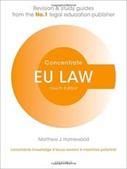 Tapa de EU Law Concentrate