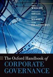 Tapa de The Oxford Handbook of Corporate Governance