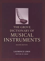 Tapa de Grove Dictionary of Musical Instruments