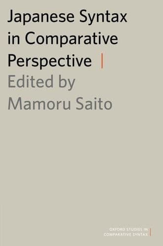 Tapa de Japanese Syntax in Comparative Perspective