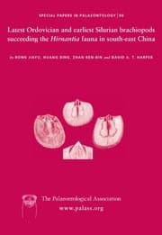 Tapa de Special Papers in Palaeontology, Latest Ordovician and Earliest Silurian Brachiopods Succeeding the Hirnantia Fauna in Southeast China