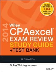 Tapa de Wiley CPAexcel Exam Review 2014 Study Guide + Test Bank