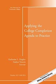 Tapa de Applying the College Completion Agenda to Practice