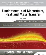 Tapa de Fundamentals of Momentum, Heat and Mass Transfer, 6th Edition International Student Version
