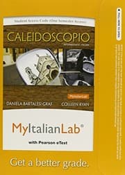 Tapa de MyLab Italian with Pearson eText -- Access Card -- for Caleidoscopio