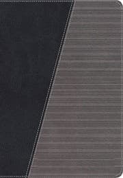 Tapa de NKJV, The Modern Life Study Bible, Leathersoft, Black/Gray, Thumb Indexed