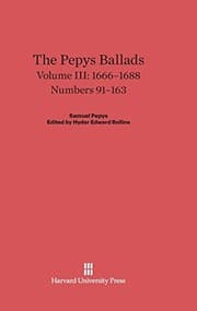 Tapa de The Pepys Ballads, Volume III,
