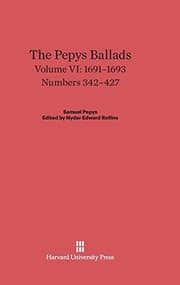 Tapa de The Pepys Ballads, Volume VI,