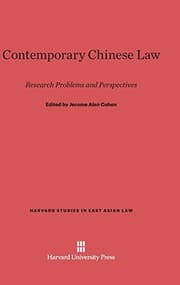 Tapa de Contemporary Chinese Law