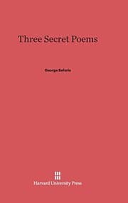 Tapa de Three Secret Poems