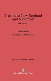 Tapa de Travels in New England and New York, Volume I