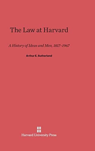 Tapa de The law at Harvard