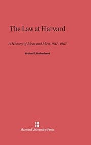 Tapa de The law at Harvard