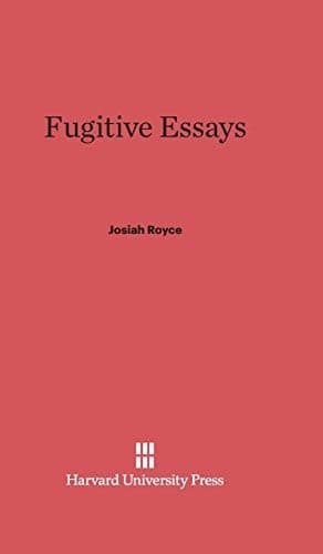 Tapa de Fugitive Essays