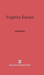 Tapa de Fugitive Essays