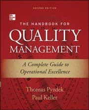 Tapa de The Handbook for Quality Management, Second Edition