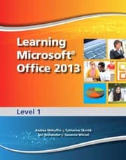 Tapa de Learning Microsoft Office 2013