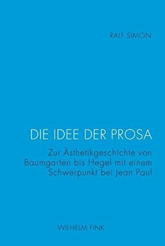 Tapa de Die Idee der Prosa