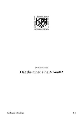 Tapa de Hat die Oper eine Zukunft?