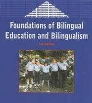 Tapa de Foundations of bilingual education and bilingualism