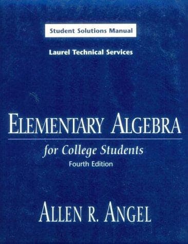 Tapa de Elementary Algebra for College Students
