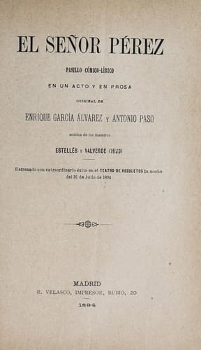 Tapa de El señor Pérez