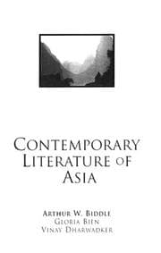 Tapa de Contemporary literature of Asia