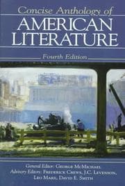 Tapa de Concise anthology of American literature