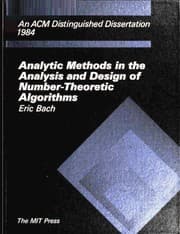Tapa de Analytic methods in the analysis and design of number-theoretic algorithms