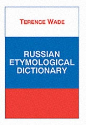 Tapa de Russian etymological dictionary