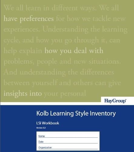 Tapa de Kolb Learning Style Inventory Version 3.2 Single Copy