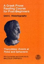 Tapa de A Greek Prose Reading Course for Post-beginners: Historiography: Thucydides