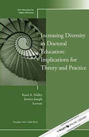 Tapa de Increasing Diversity in Doctoral Education : Implications for Theory and Practice