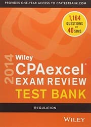 Tapa de Wiley CPAexcel Exam Review 2014 Test Bank