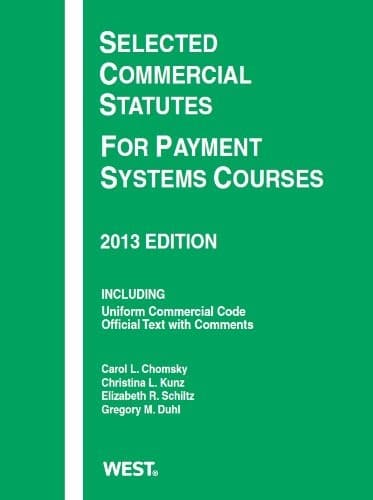 Tapa de Selected Commercial Statutes For Payment Systems Courses