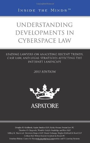 Tapa de Understanding Developments in Cyberspace Law, 2013 ed.