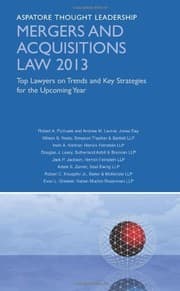 Tapa de Mergers and Acquisitions Law 2013