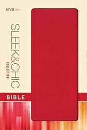 Tapa de NIV, Sleek and Chic Collection Bible, Softcover, Red Fabric, Red Letter Edition