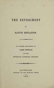 Tapa de The experiment of native education