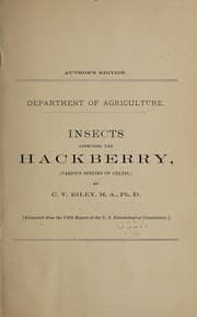 Tapa de Insects affecting the hackberry