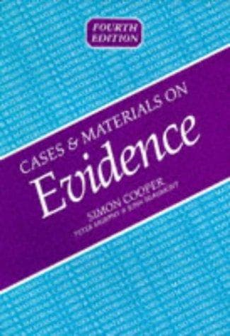Tapa de Cases and materials on evidence