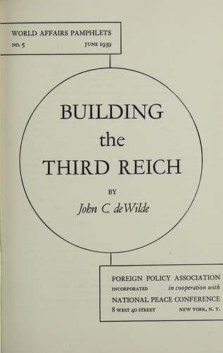 Tapa de Building the third reich