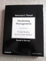 Tapa de Marketing Management, Instructor's Manual