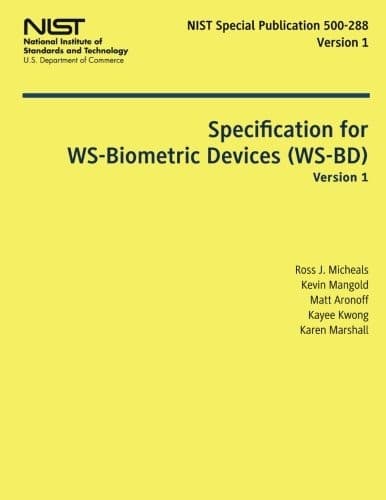 Tapa de Specification for WS-Biometric Devices Version 1