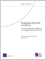 Tapa de Deregulating School Aid in California