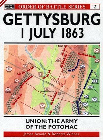 Tapa de Gettysburg July 1 1863: Union